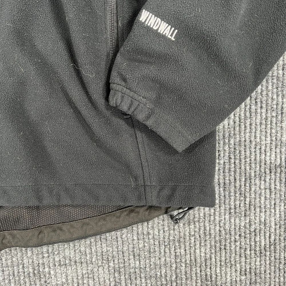 The North Face Coat Jacket Mens Large Black Long Sleeve Full Zip Windwall